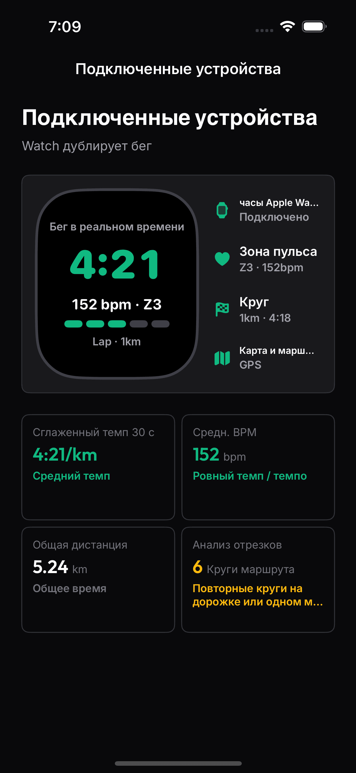 Реальный экран OnRep на часах.